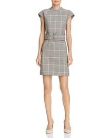 Theory Mod Belted Plaid Dress at Bloomingdales